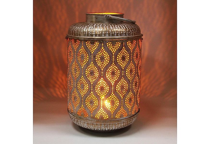 Casa Moro Kerzenlaterne Orientalische Laterne Suraya Shabby Chic Weiss Gold günstig online kaufen