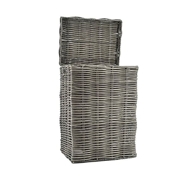 dasmöbelwerk Wäschekorb Wäschekorb Aufbewahrungskorb grau 59 cm günstig online kaufen