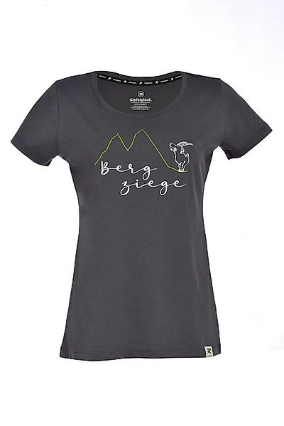 Gipfelglück T-Shirt Gipfelglück Damen T-Shirt Frieda, Berg Ziege-Print Pfle günstig online kaufen