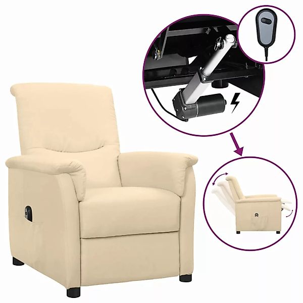 Vidaxl Elektrischer Sessel Verstellbar Creme Stoff günstig online kaufen