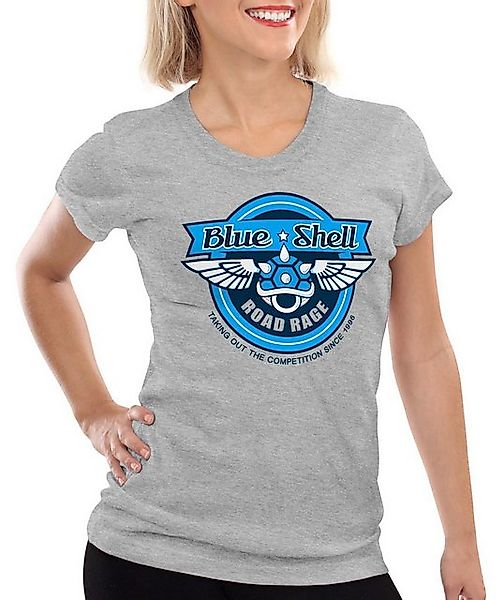 style3 T-Shirt Blue Shell Kart mario super snes n64 switch blauer brothers günstig online kaufen