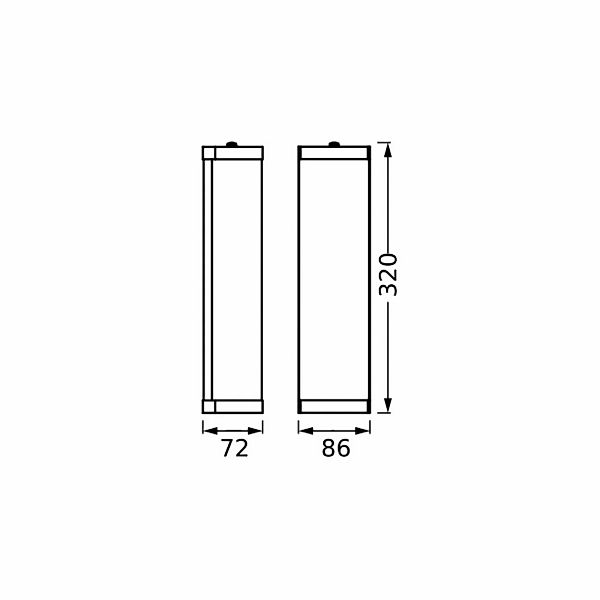 OSRAM Wandlampe BATHROOM, chrom Länge 32cm Metall/Glas IP44 günstig online kaufen