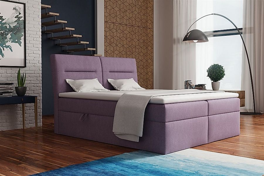 Fun Möbel Boxspringbett Boxspringbett Schlafzimmerbett LUAN in Stoff oder K günstig online kaufen