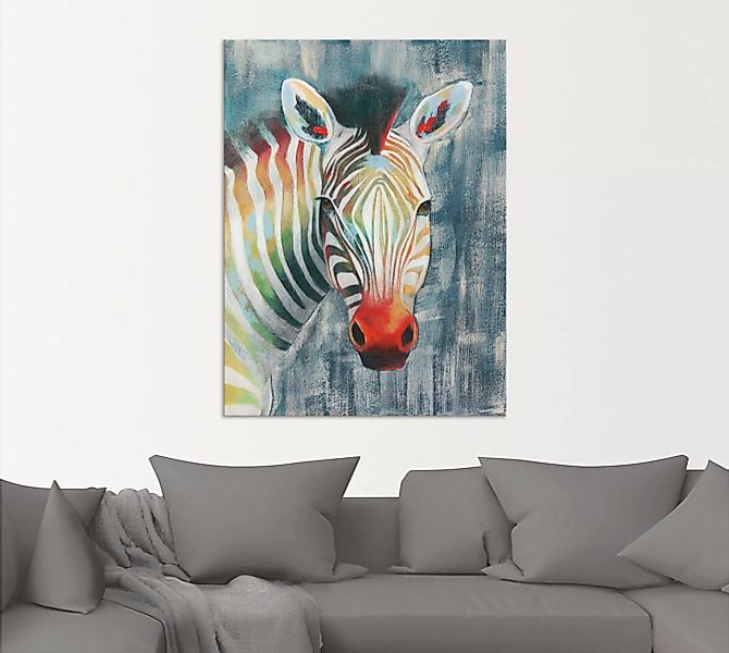 Artland Wandbild "Prisma Zebra I", Wildtiere, (1 St.) günstig online kaufen