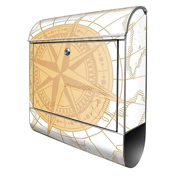 Banjado Design Briefkasten Silber Pulverbeschichtet 39x47x14cm 2 Schlüssel günstig online kaufen