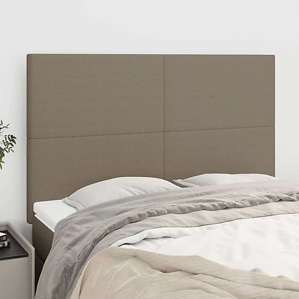 Vidaxl Kopfteile 4 Stk. Taupe 72x5x78/88 Cm Stoff günstig online kaufen