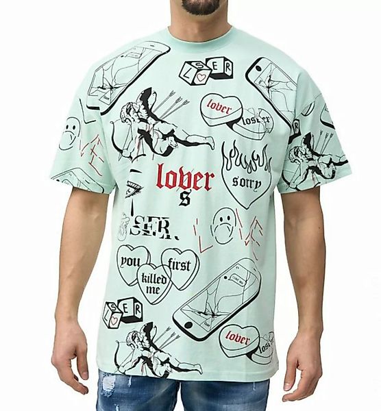 Denim House T-Shirt T-Shirt im Oversize-Look mit schönem Allover-Print günstig online kaufen