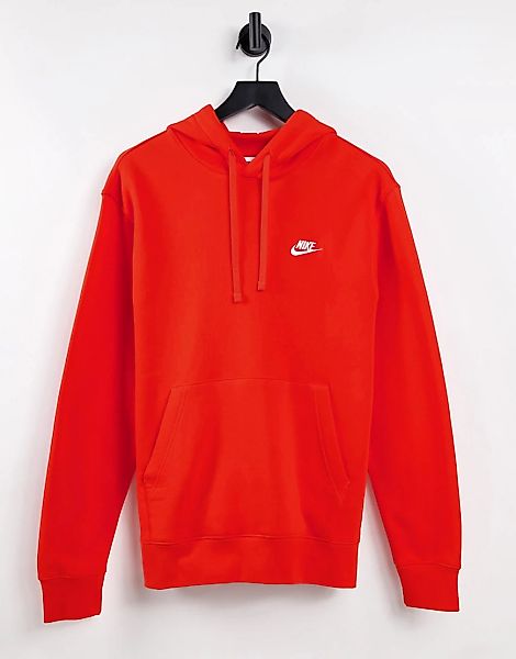 Nike – Club – Kapuzenpullover in Orange günstig online kaufen