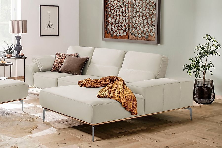 W.SCHILLIG Ecksofa "run, Designsofa, bequem, L-Form" mit elegantem Holzsock günstig online kaufen