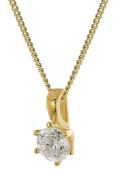 Glizz Panzerkette Schmuck-Anhänger Gold 333/8K Zirkonia mit günstig online kaufen