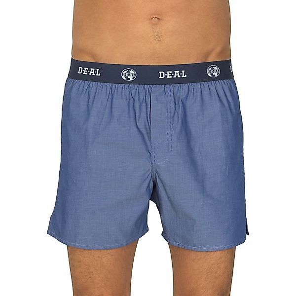 D.E.A.L International Boxershorts Blau mit Logo Bund günstig online kaufen