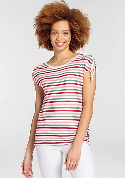 Boysen's Rundhalsshirt im sommerlichen Streifen-Design mit Herz-Applikation günstig online kaufen