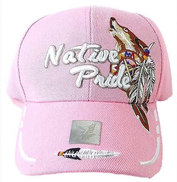 Westernlifestyle Baseball Cap Mit Wolf, Federn günstig online kaufen