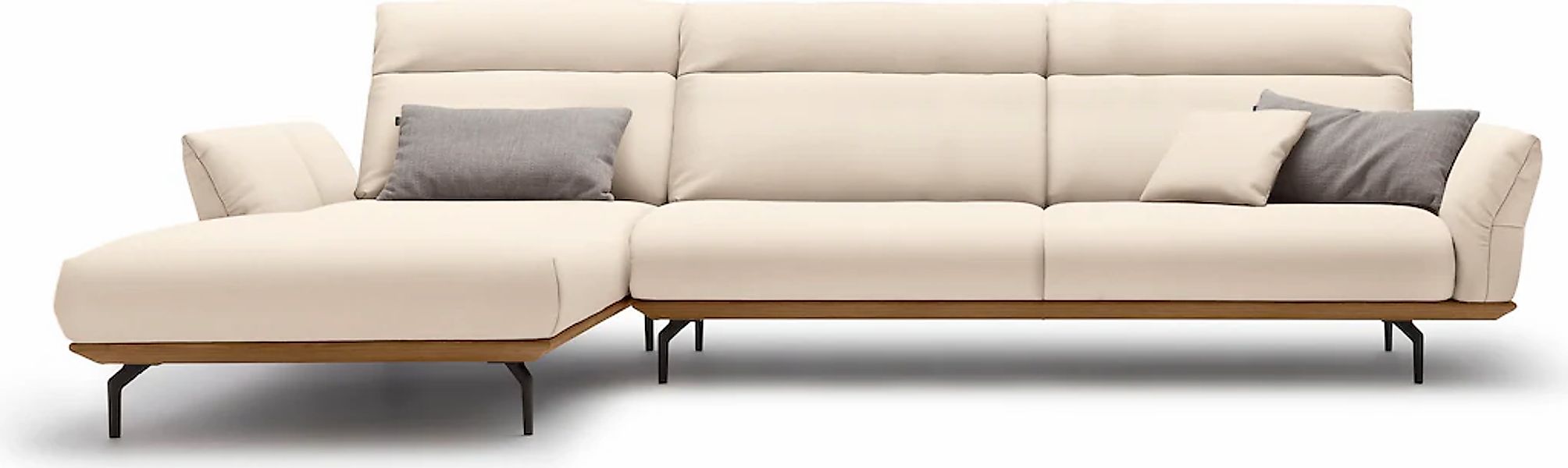Creation BY ROLF BENZ Ecksofa "CR.460", Sockel in Nussbaum, Winkelfüße in U günstig online kaufen