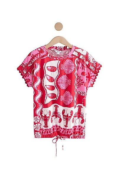 Next T-Shirt Kurzes T-Shirt mit Ballonsaum günstig online kaufen