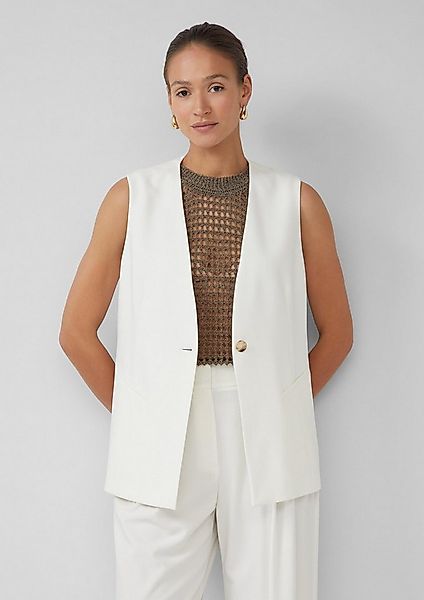 s.Oliver Funktionsweste Indoor-Weste Lange Weste aus Viskosemix im Relaxed günstig online kaufen