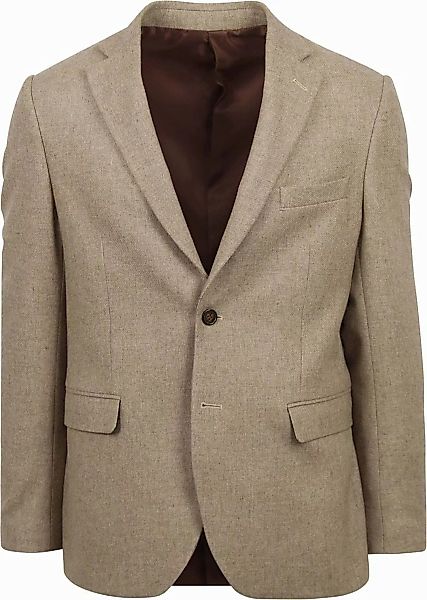 Suitable Tweed Blazer Beige - Größe 48 günstig online kaufen