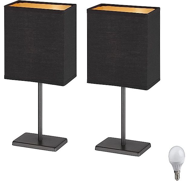 Lichthandel Hoch LED Tischleuchte Nachttischlampe 2er Set Nachttischleuchte günstig online kaufen