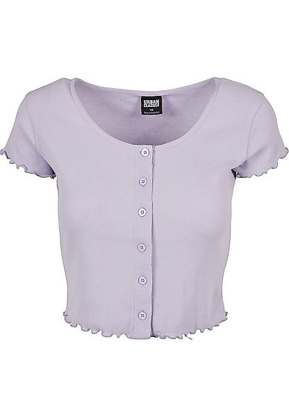 URBAN CLASSICS Kurzarmshirt Urban Classics Damen Ladies Cropped Button Up R günstig online kaufen