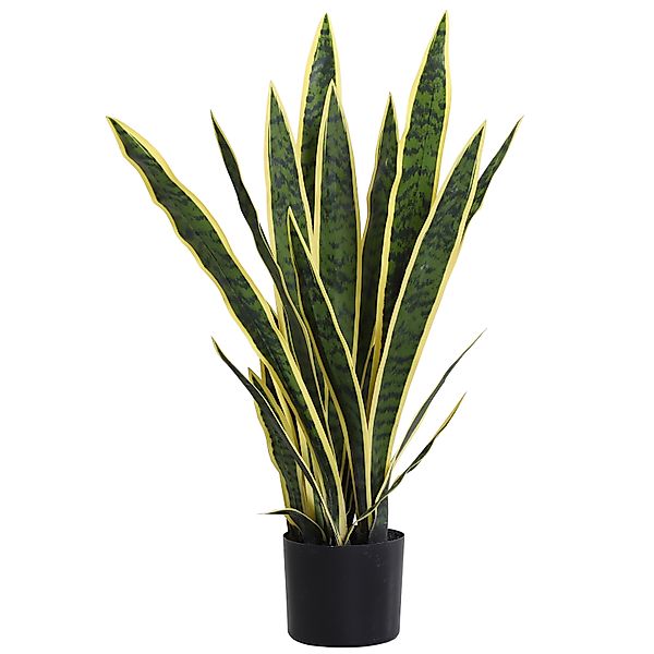Outsunny Künstliche Sanseveria im Topf, Pflanze für Innen- und Außenbereich günstig online kaufen