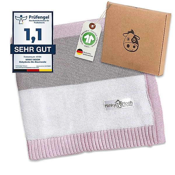 Babydecke Bio Baumwolle 94x72 cm, GOTS günstig online kaufen