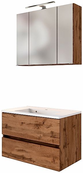 welltime Badmöbel-Set "Baabe", (Set, 2 St.), Breite 80 cm, Softclose-Funkti günstig online kaufen