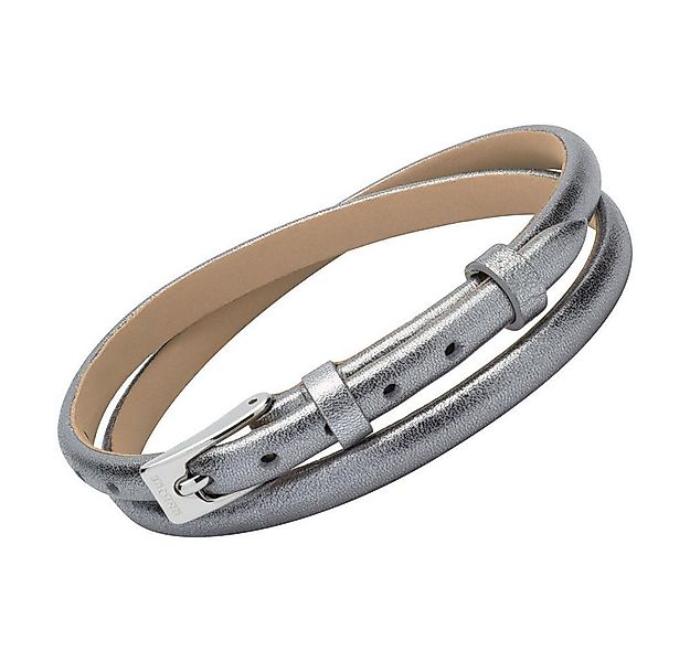 Unique Lederarmband Lederamrband in Grau mit Schimmer günstig online kaufen