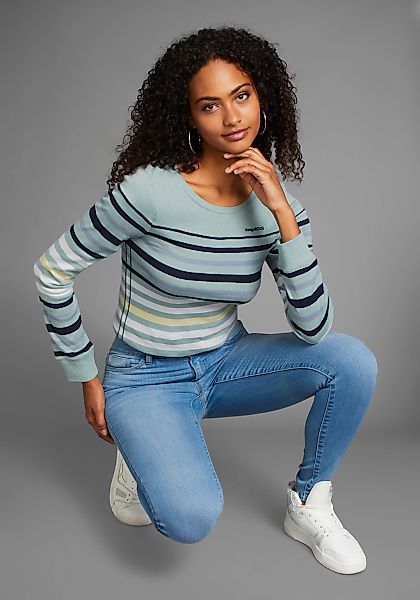KangaROOS Langarmshirt, körpernahe Passform, unifarben, sportlicher Look, a günstig online kaufen