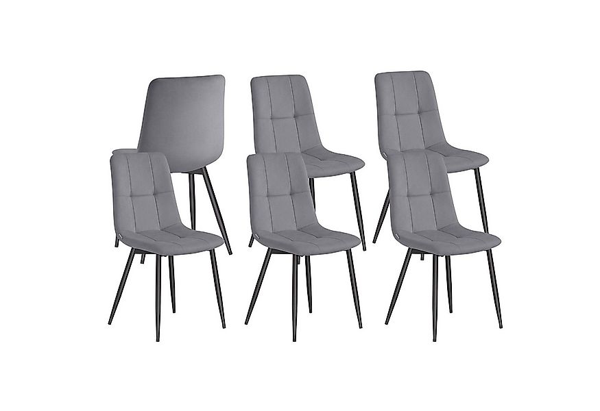 VASAGLE Esszimmerstuhl Sessel mit verstellbaren Füßen, für Wohnzimmer (6 St günstig online kaufen