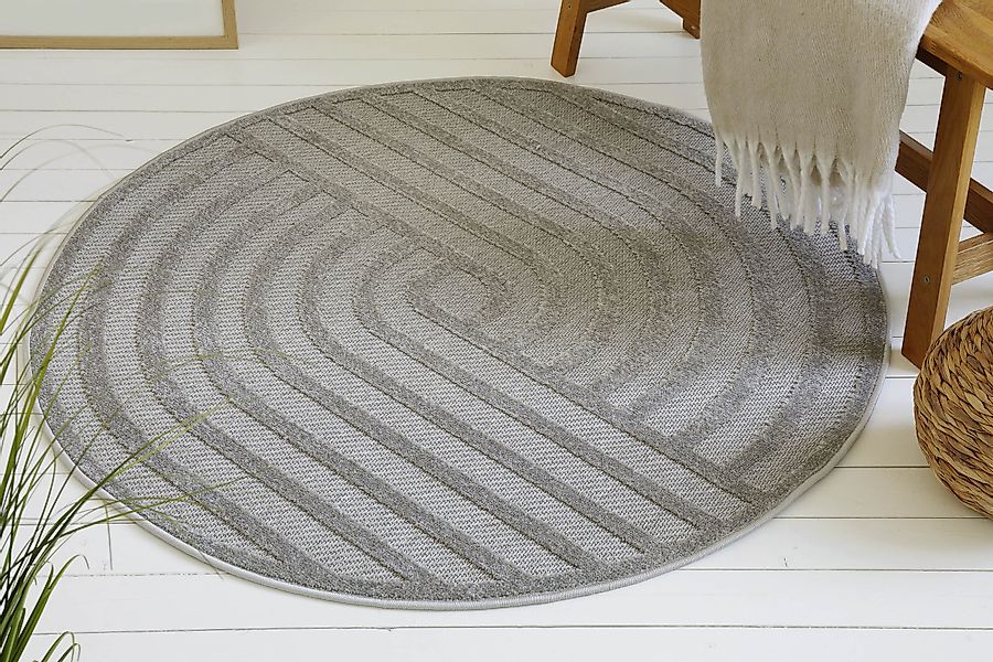 my home Outdoorteppich Tamsin, rund, Höhe: günstig online kaufen