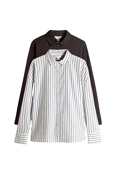 The Set Langarmbluse The Set Hemden aus Baumwollpopeline, 3er-Pack (2-tlg) günstig online kaufen