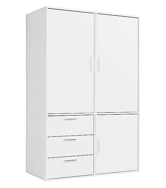 mokebo Kleiderschrank Der Grenzenlose (3-Türig & 3 Schubladen) Garderobensc günstig online kaufen