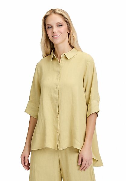 Cartoon Kurzarmbluse "Cartoon Damen Leinenbluse mit Kragen" günstig online kaufen