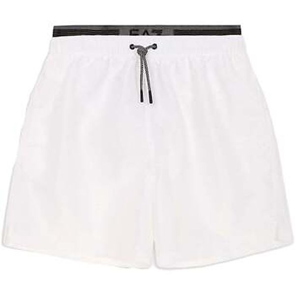 Ea7 Emporio Armani  Badeshorts Double Waistband Swim Shorts White günstig online kaufen