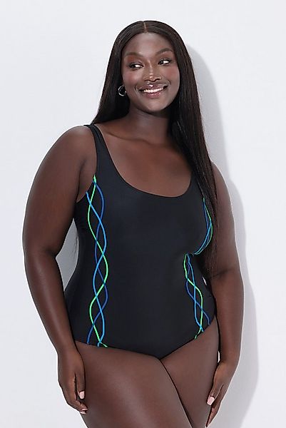 Ulla Popken Badeanzug Badeanzug Pipings Unterbrustband Vorderfutter günstig online kaufen