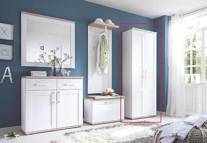 HBZ Garderobenschrank "Romance im Landhausstil, BxHxT 76x201x39 cm" 1 Stk. günstig online kaufen