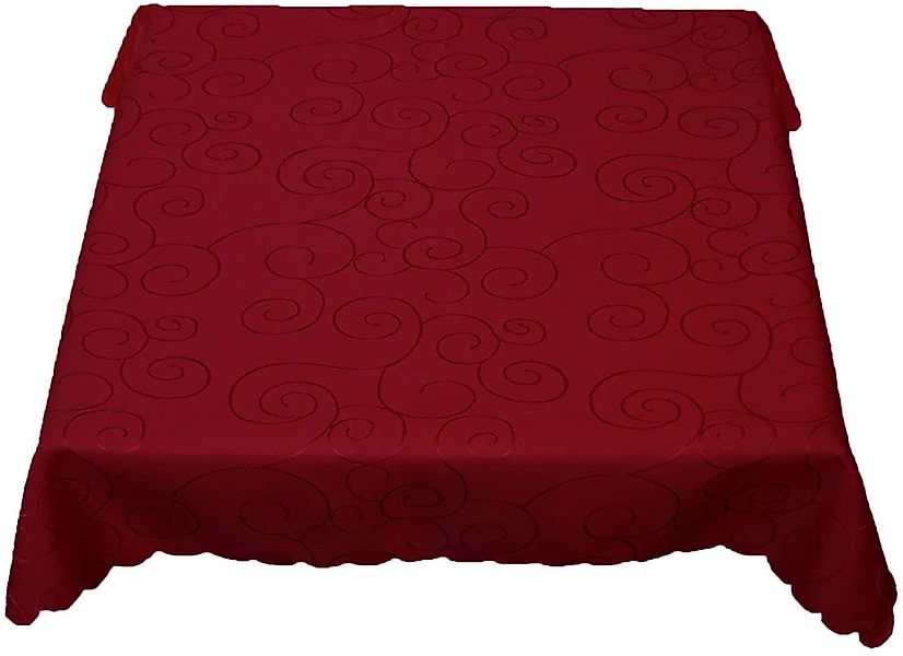 texpot Tischdecke Ranken Schnörkel glänzend bügelfrei günstig online kaufen