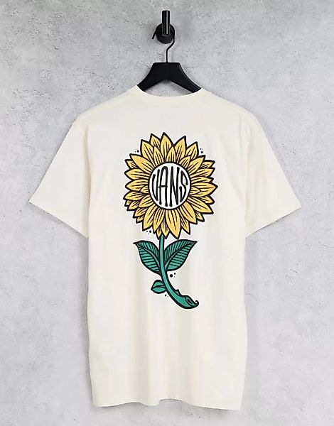 Vans – Planta – T-Shirt in gebrochenem Weiß mit Rückenprint günstig online kaufen