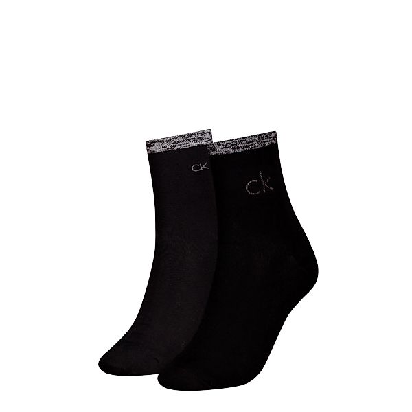 Calvin Klein Jeans Socken "CK WOMEN SHORT SOCK 2P SHINY LOGO" 2 Paar, 1x mi günstig online kaufen