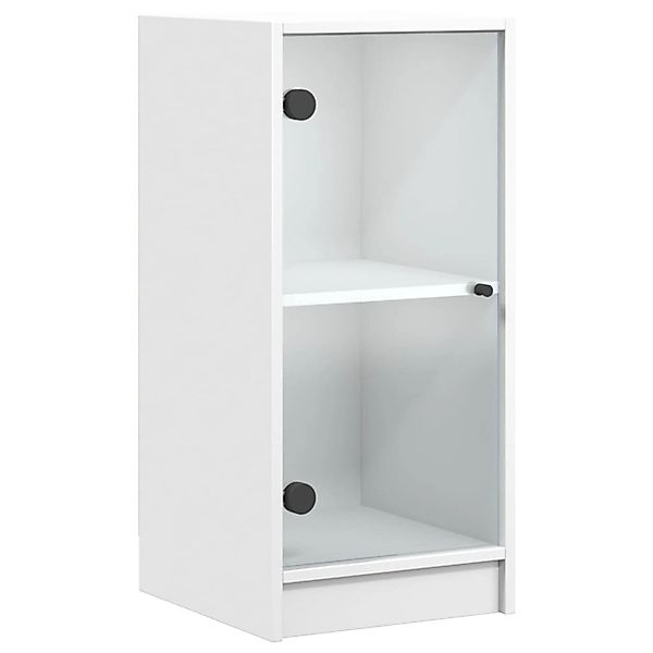vidaXL Beistellschrank mit Glastüren Weiß 35x37x75,5 cm 836399 günstig online kaufen