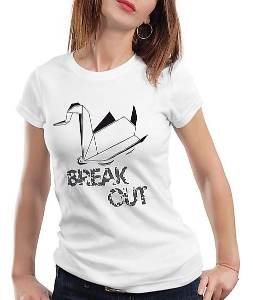 style3 T-Shirt Swan Break Out Schwan Papier origami prison break gefängnis günstig online kaufen