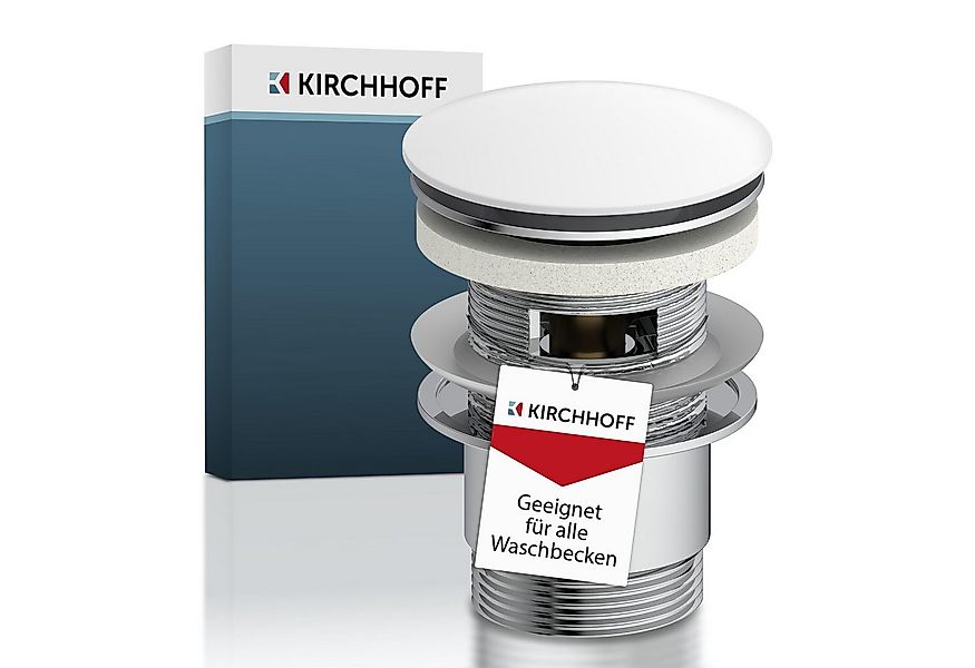 Kirchhoff Ablaufventil Design-Ablaufventil mit Überlauf, Ablauf Senkrecht, günstig online kaufen