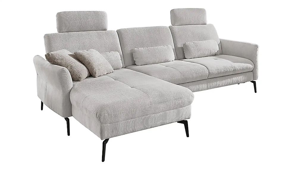 meinSofa Ecksofa Cord DANTE ¦ silber ¦ Maße (cm): B: 280 H: 91 T: 179.0 Pol günstig online kaufen