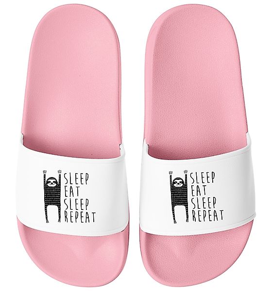 MoonWorks Badeschlappen mit Faultier-Motiv und Spruch günstig online kaufen
