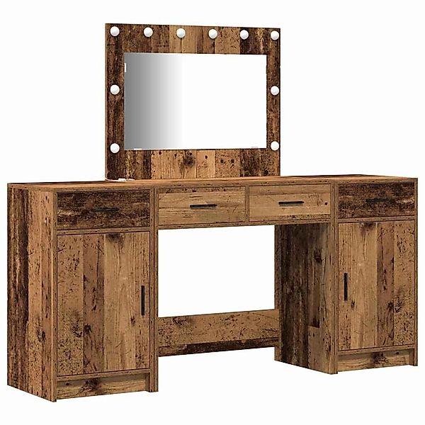 vidaXL Schminktisch mit Tür 3-Tlg Braun 40 x 41 x 75 cm Holzwerkstoff 33342 günstig online kaufen