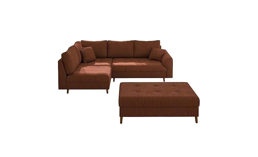 S-STYLE Ecksofa mit Hocker  Maya ¦ rot ¦ Maße (cm): B: 231 H: 81 Polstermöb günstig online kaufen
