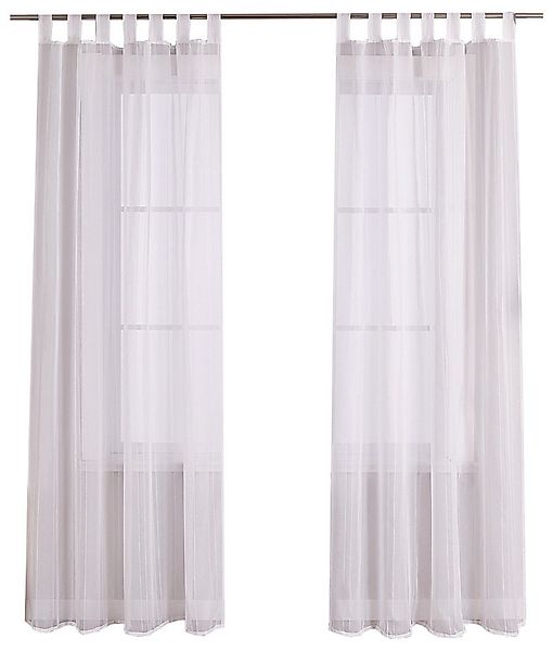 Joyswahl Gardine See (1 St), Schlaufen, transparent, Uni mit Längsstreifen, günstig online kaufen