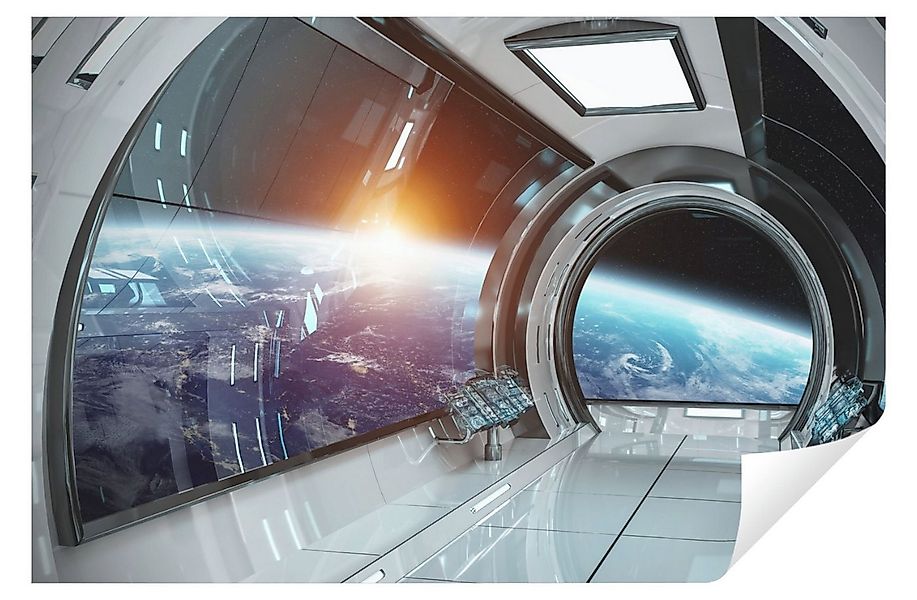 Wallarena Fototapete 3D EFFEKT Kosmos Galaxy Galaxie Erde Tapete Wohnzimmer günstig online kaufen