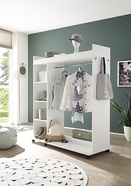 PREISBRECHER Kompaktgarderobe Vinnie in Weiß matt. günstig online kaufen