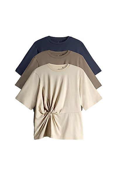 The Set T-Shirt The Set T-Shirts mit Knotendetail, 3er-Pack (3-tlg) günstig online kaufen